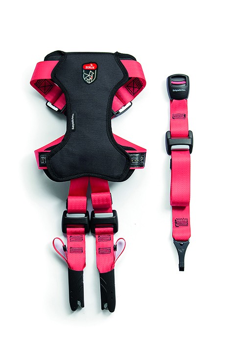 Arnés Travel Safe para perro Isofix rojo
