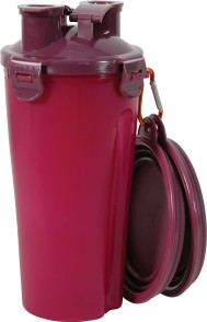 Botella de agua 2 en 1 con cuencos