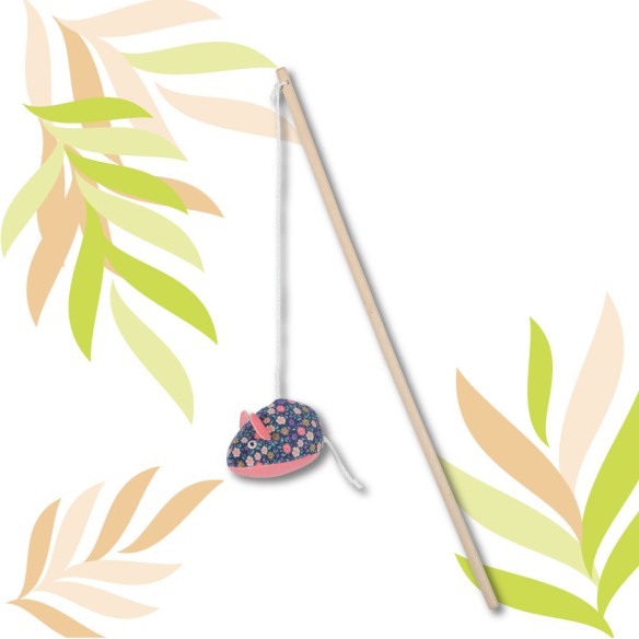 ETHI'CAT flor caña de pescar ratón