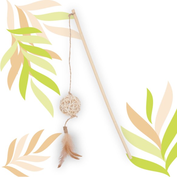 ETHI'CAT mimbre caña de pescar pelota